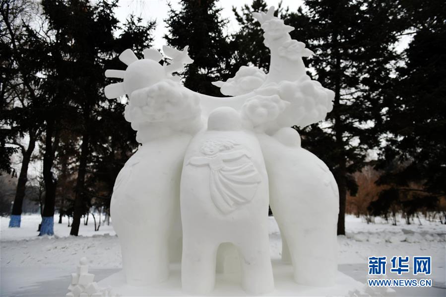 (文化)(2)全国大学生雪雕比赛落幕